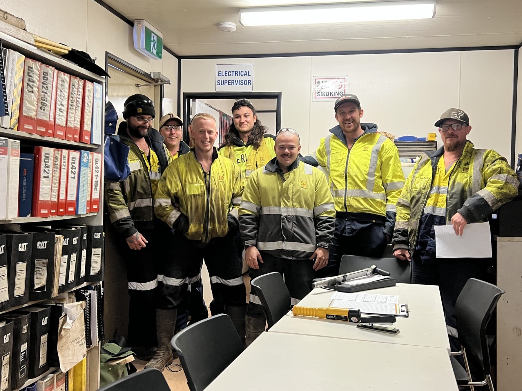 The Brady Electrical team on site in hi-vis.